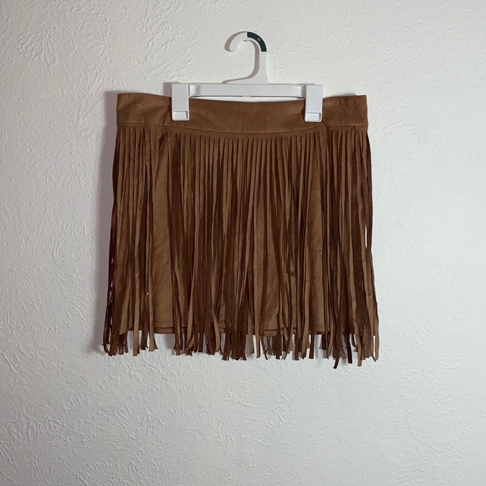 NWT suede fring skirt size medium